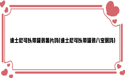 迪士尼可以带罐装薯片吗（迪士尼可以带罐装八宝粥吗）