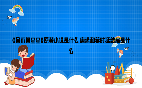 《舍不得星星》原著小说是什么 唐漾和蒋时延结局是什么