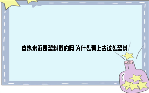 自热米饭是塑料做的吗 为什么看上去这么塑料