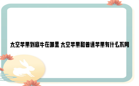 太空苹果到底牛在哪里 太空苹果和普通苹果有什么不同