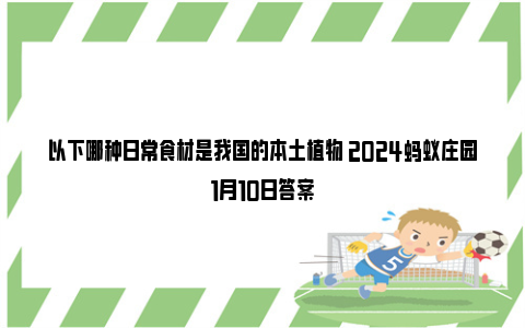 以下哪种日常食材是我国的本土植物 2024蚂蚁庄园1月10日答案