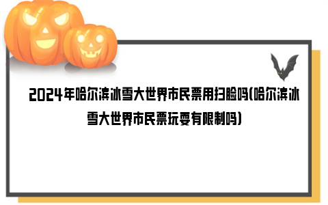 2024年哈尔滨冰雪大世界市民票用扫脸吗（哈尔滨冰雪大世界市民票玩耍有限制吗）