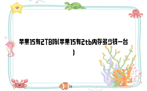 苹果15有2TB吗（苹果15有2tb内存多少钱一台）